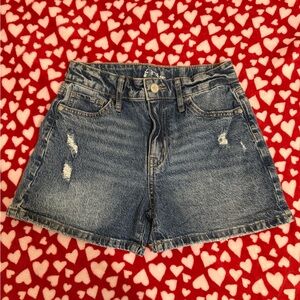 art class Blue Distressed Kids Shorts